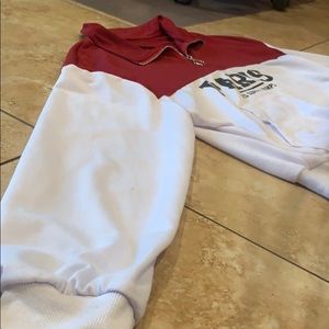 Quarter zip paris sweatshirt. Worn once.